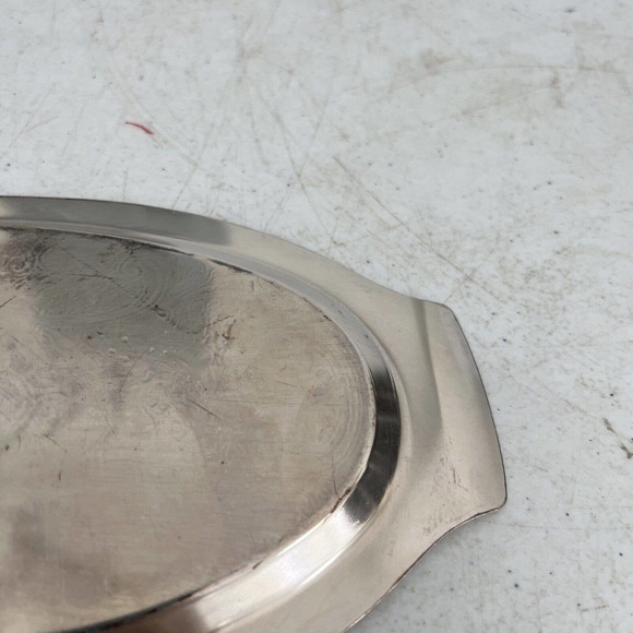 Vintage English Serving Tray Round Ornate Art Nouveau - Picture 8 of 10